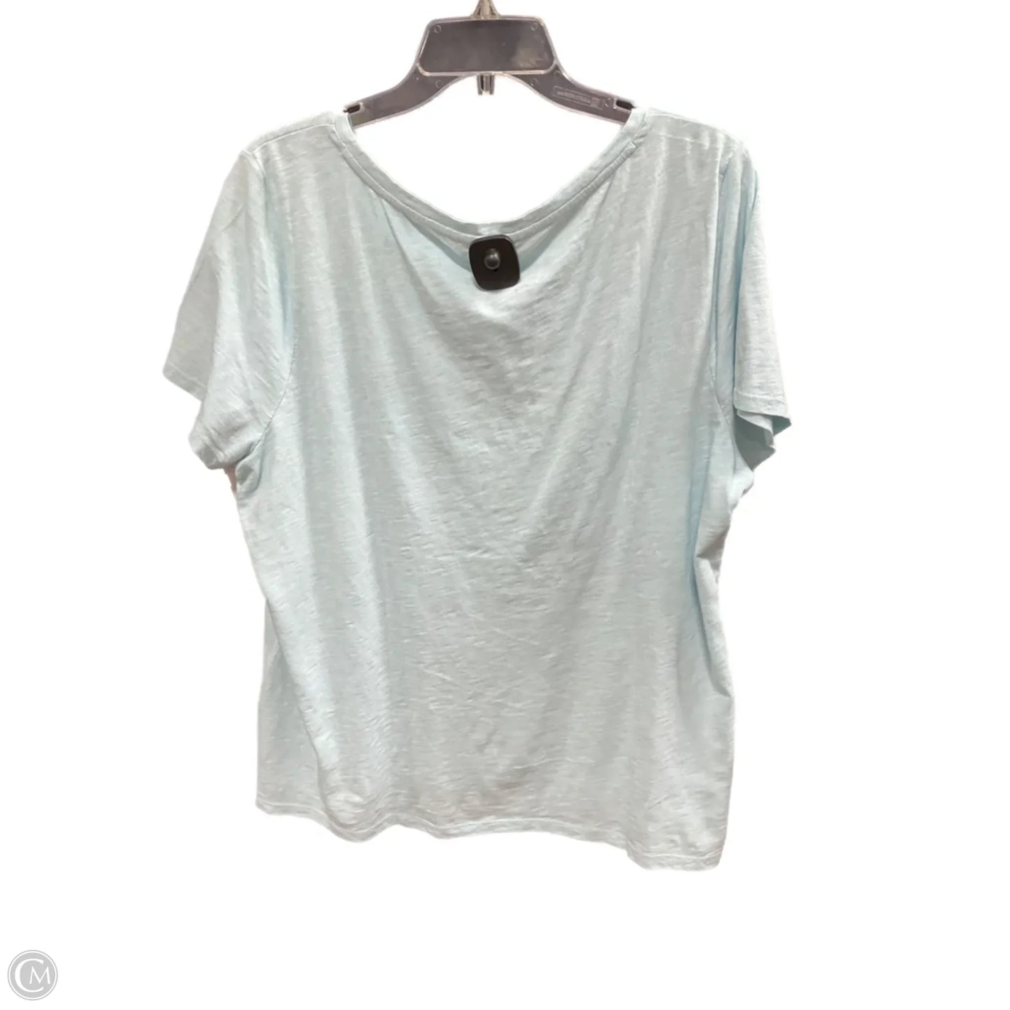 Top Short Sleeve By Talbots In Blue, Size: 2x