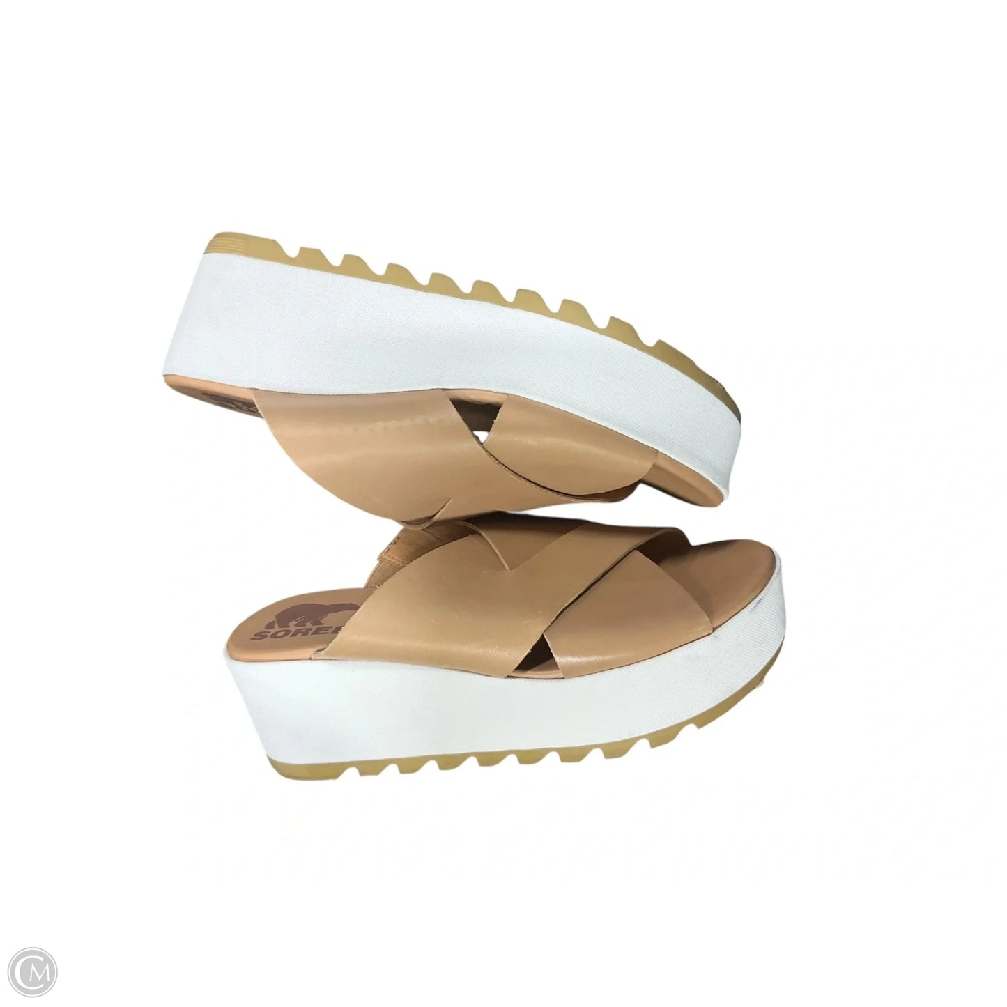 Sandals Heels Platform By Sorel In Tan, Size: 6