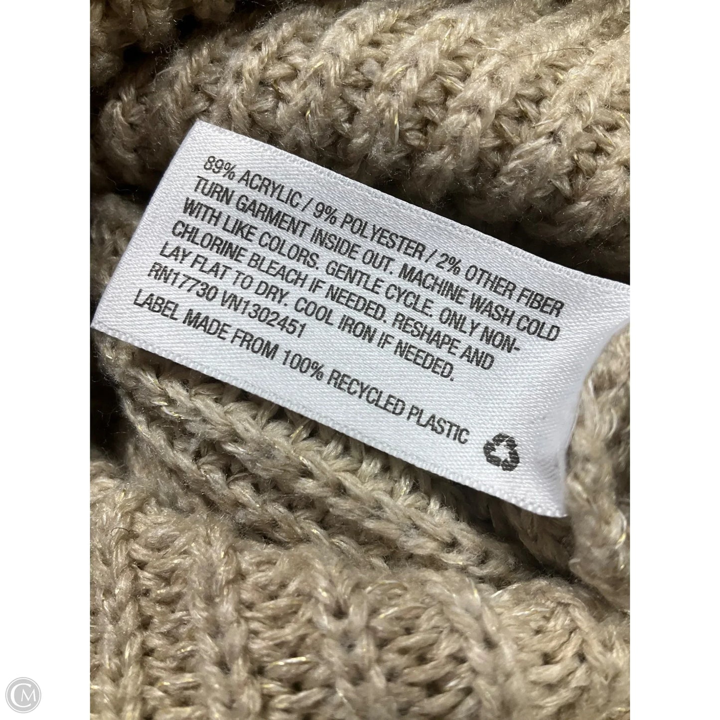 Sweater By Merona In Tan, Size: L