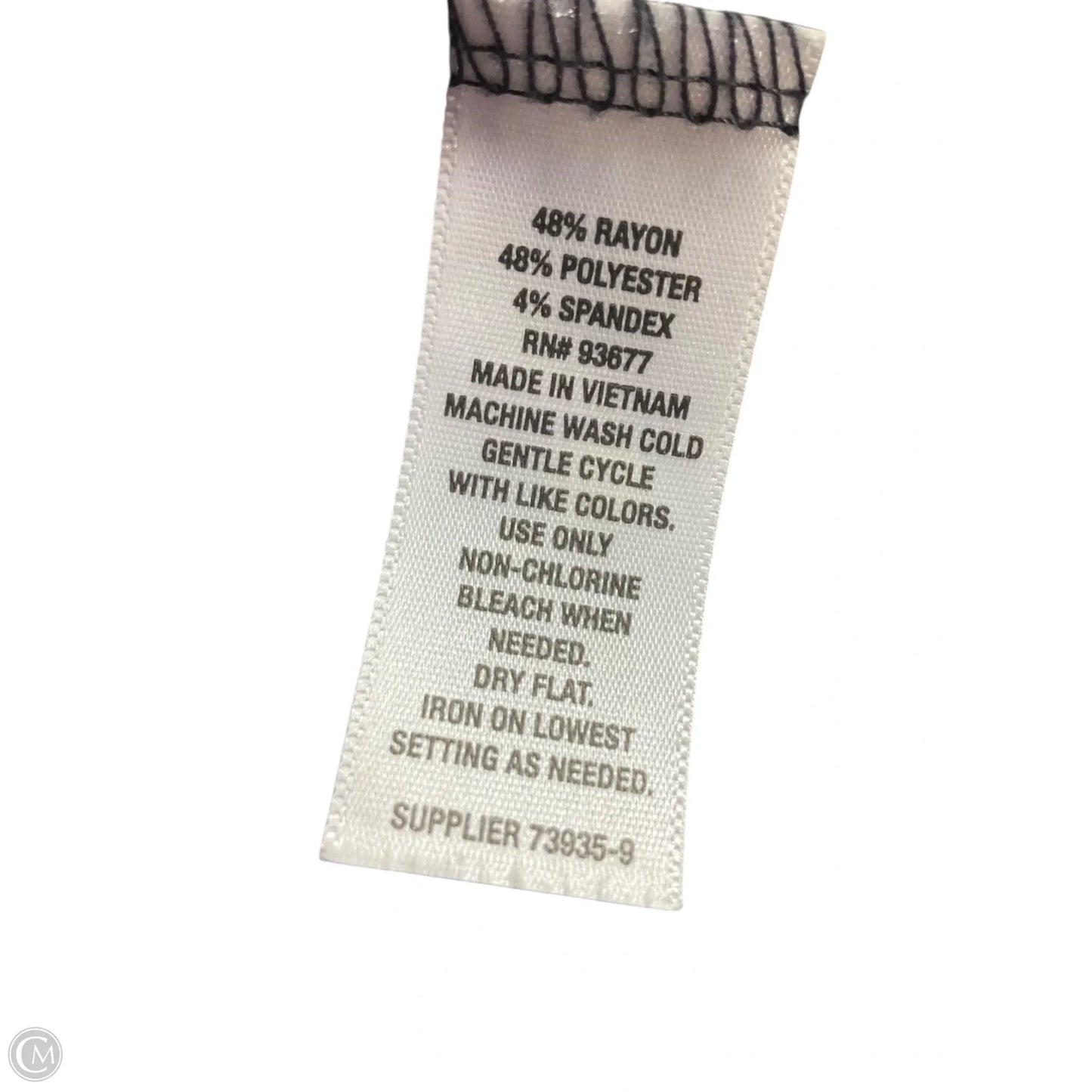 Top Long Sleeve By Ana In Black, Size: M