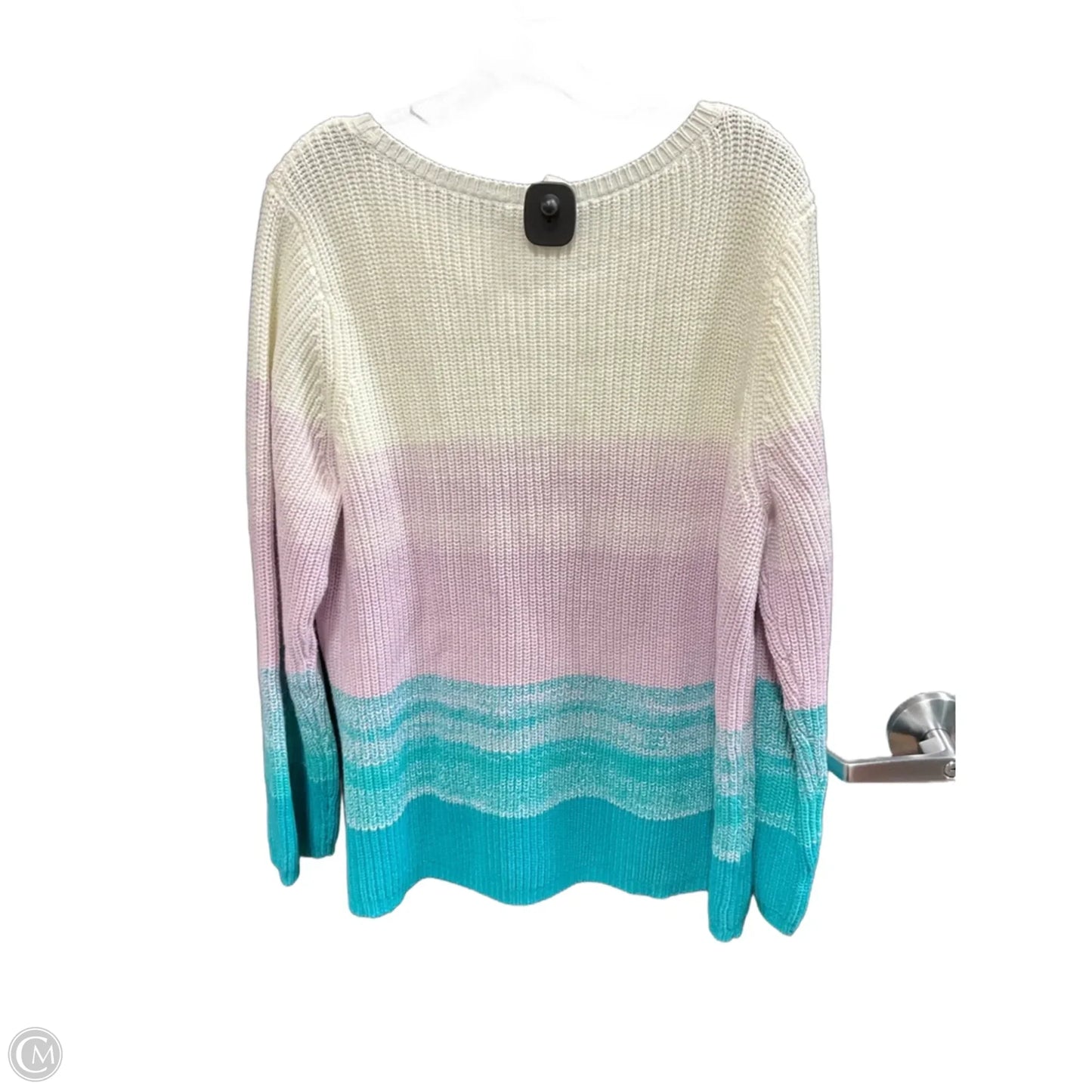 Sweater By Talbots In Blue & Purple, Size: 2x