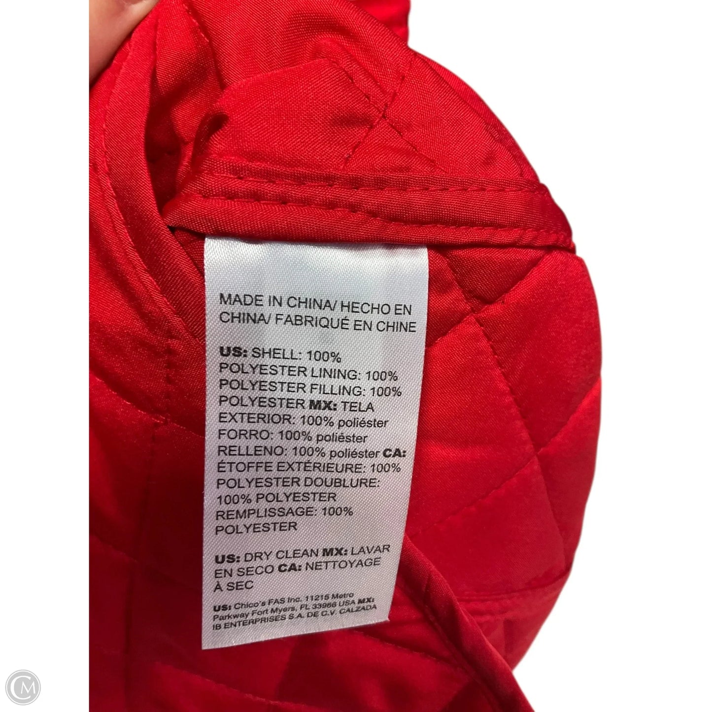 Jacket Other By Chicos In Red, Size: S