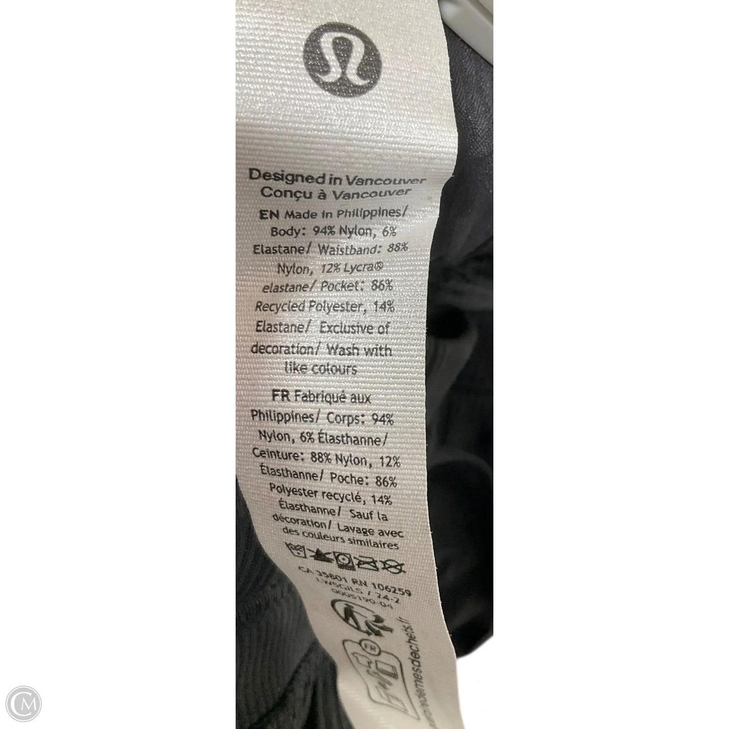 Athletic Pants By Lululemon In Black, Size: Xs
