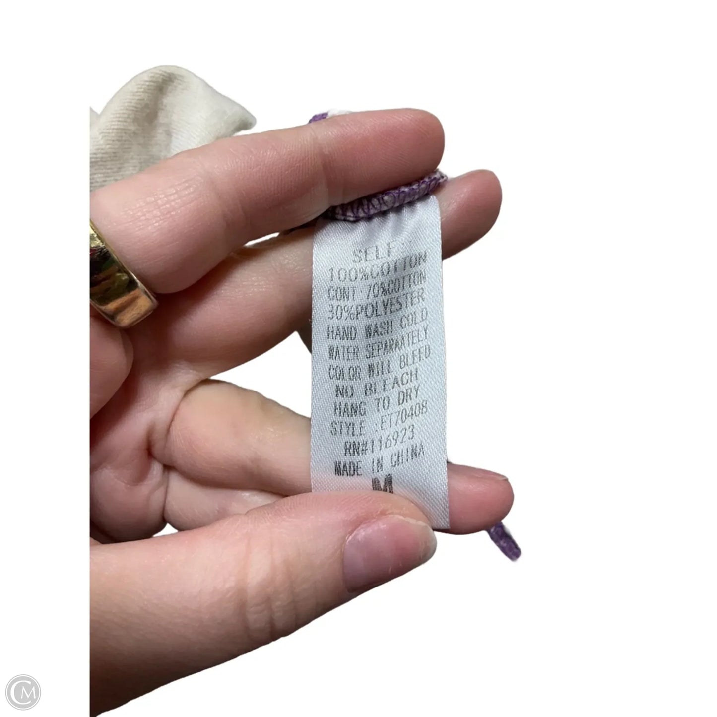 Top Long Sleeve By Easel In Purple & Tan, Size: M