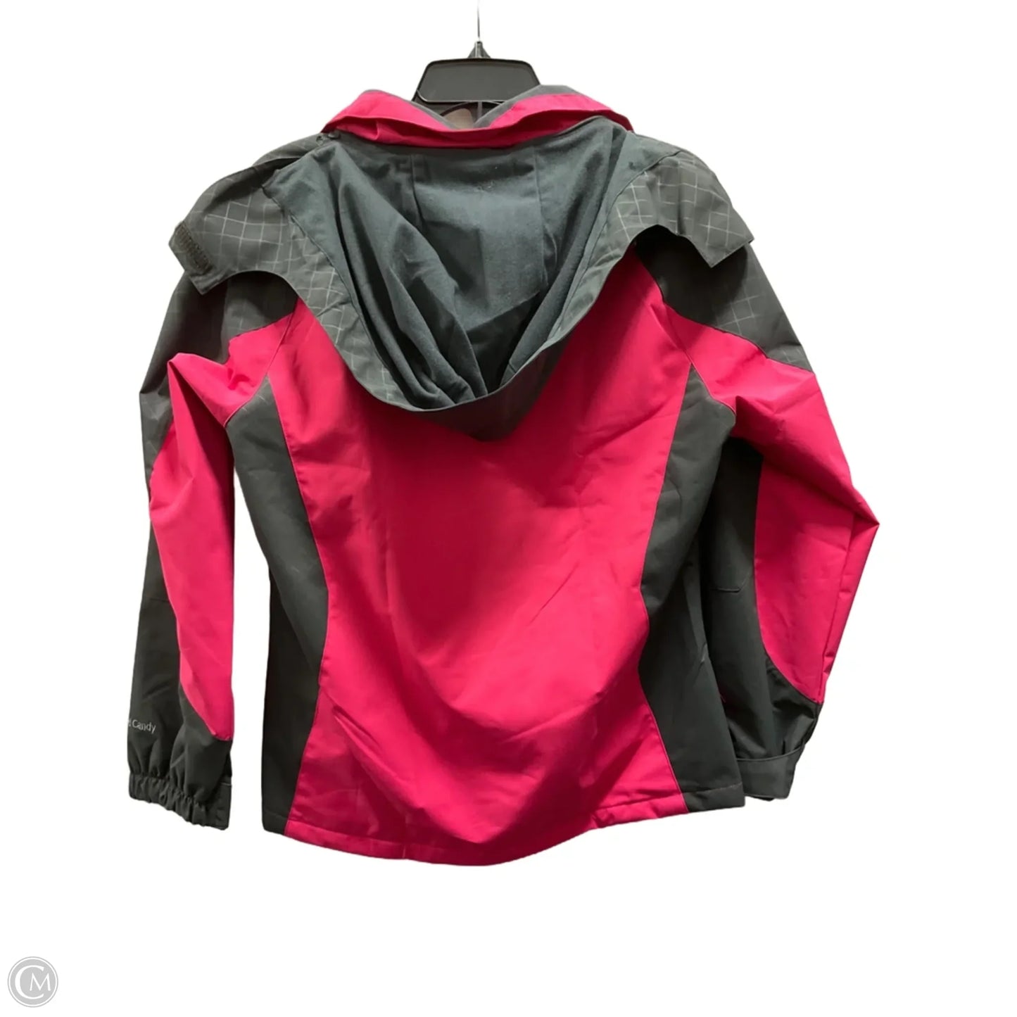 Coat Raincoat By Clothes Mentor In Grey & Pink, Size: S