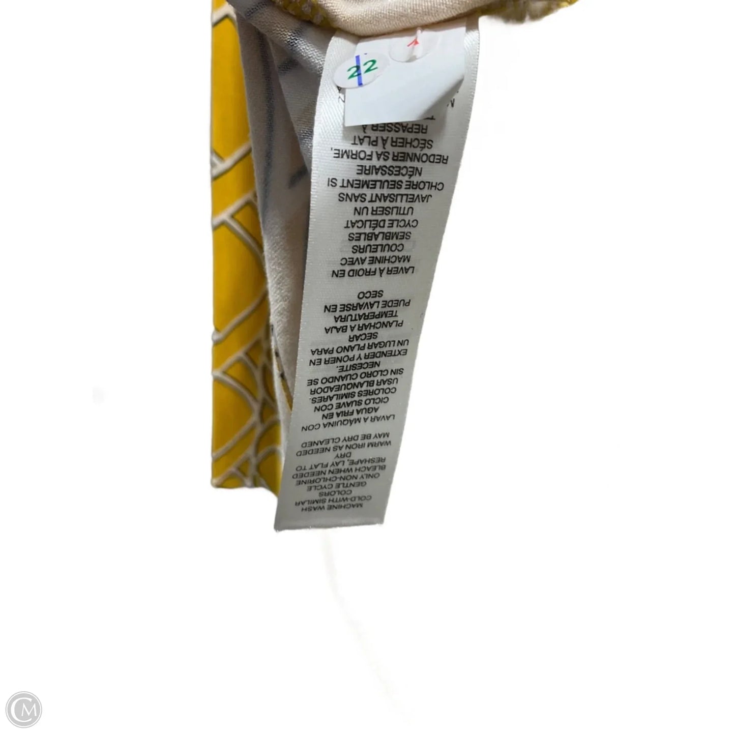 Top Long Sleeve Basic By Zenergy By Chicos In Yellow, Size: L