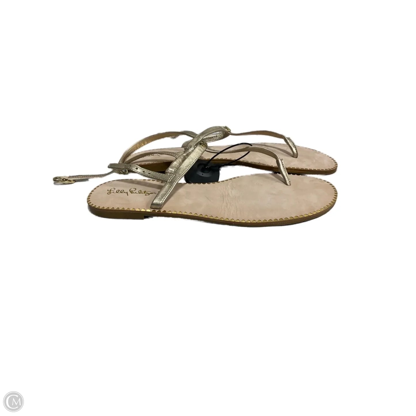 Sandals Designer By Lilly Pulitzer In Gold & Tan, Size: 10