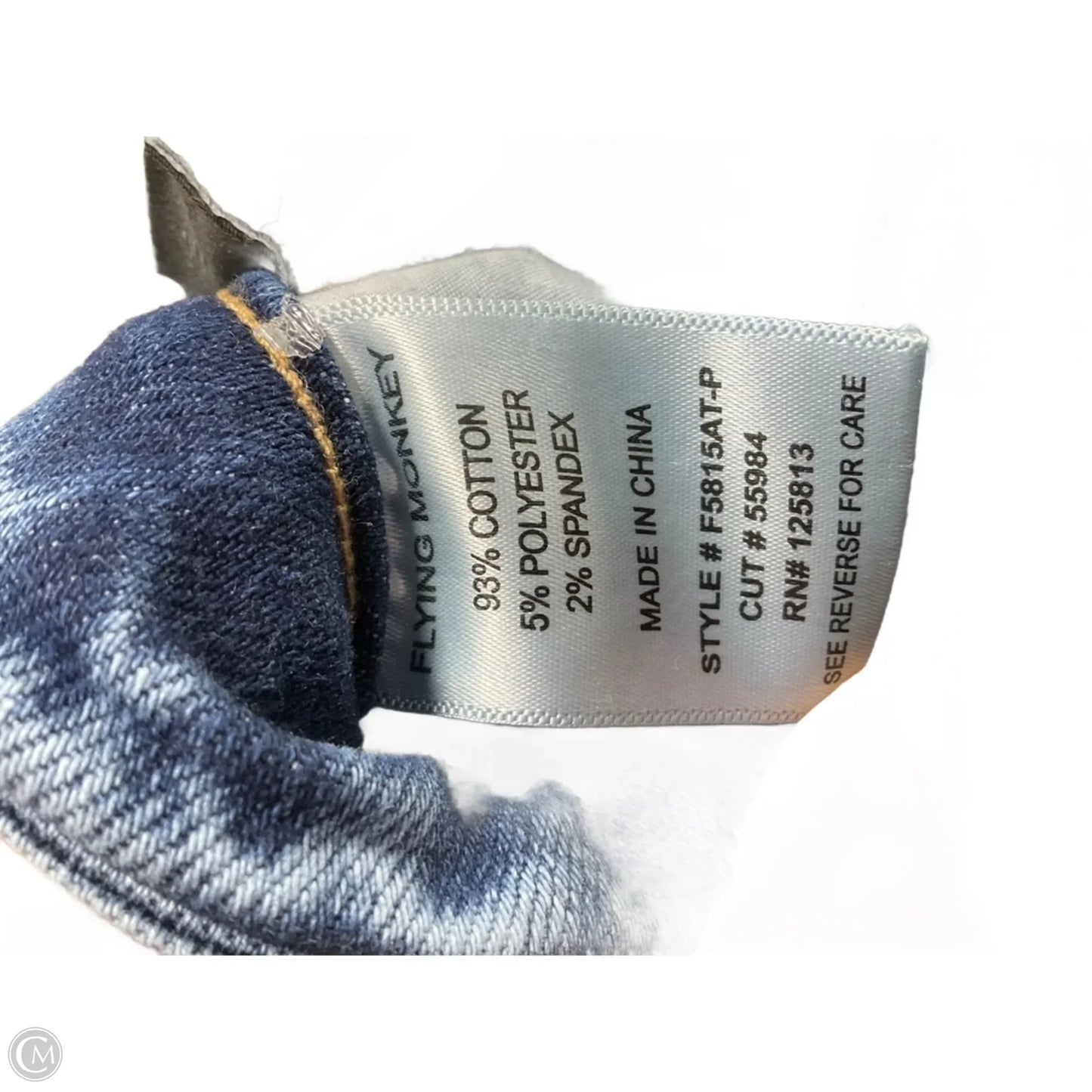 Jeans Straight By Flying Monkey In Blue Denim, Size: 16