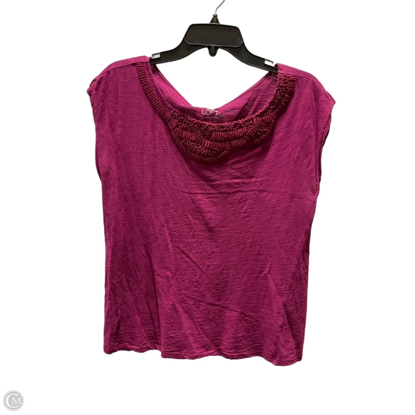 Top Sleeveless By Loft In Purple, Size: M