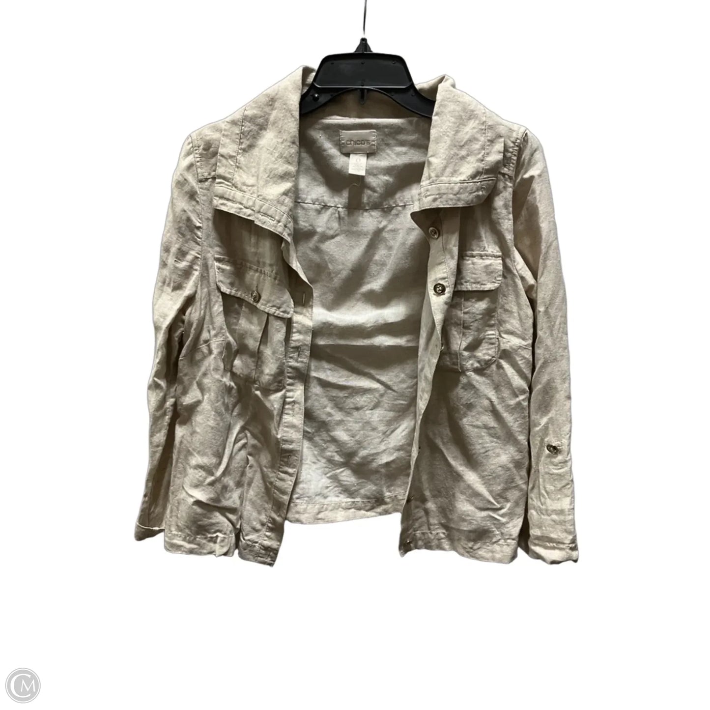 Top Long Sleeve By Chicos In Gold, Size: S