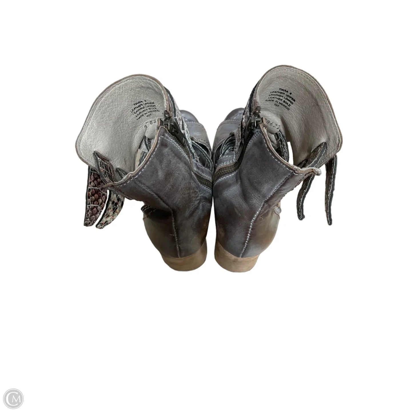 Sandals Heels Block By Freebird In Grey, Size: 9