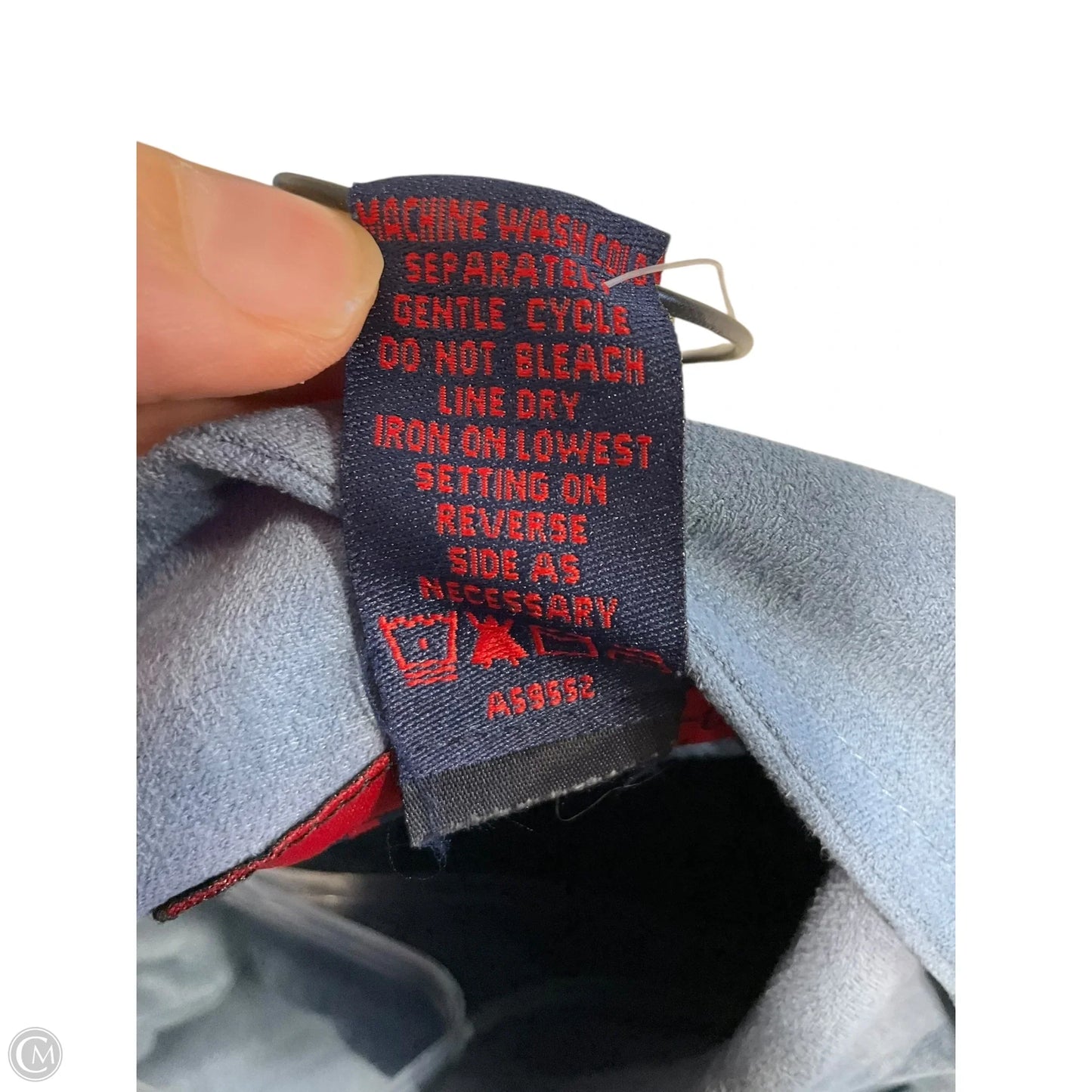 Blouse Long Sleeve By Denim And Co Qvc In Blue, Size: S