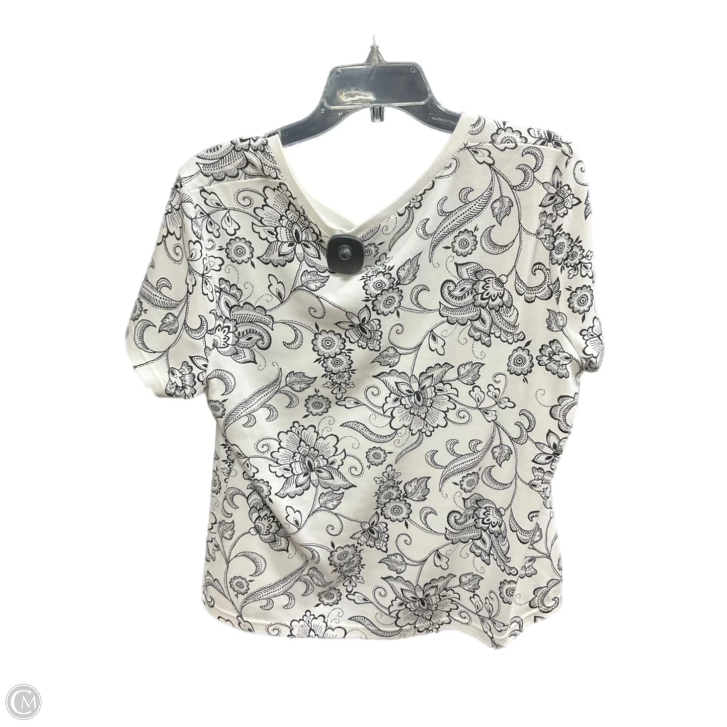 Top Short Sleeve By Karen Scott In White, Size: Xl