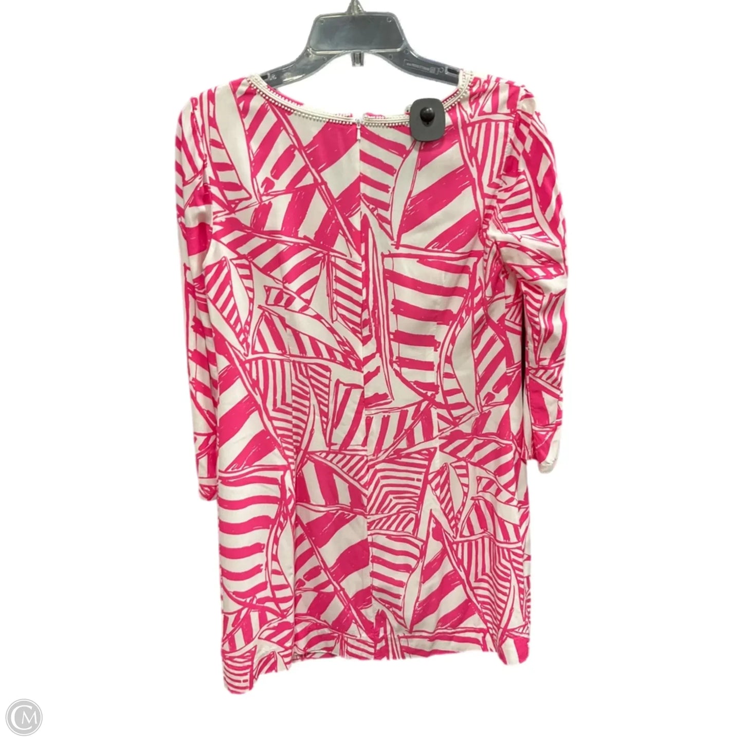 Dress Designer By Lilly Pulitzer In Pink & White, Size: S