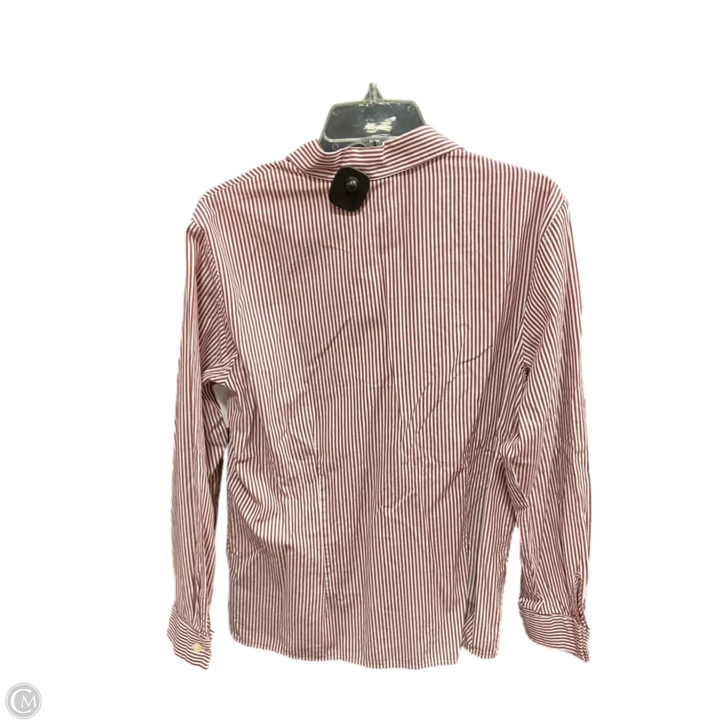 Blouse Long Sleeve By Talbots In Striped Pattern, Size: 12