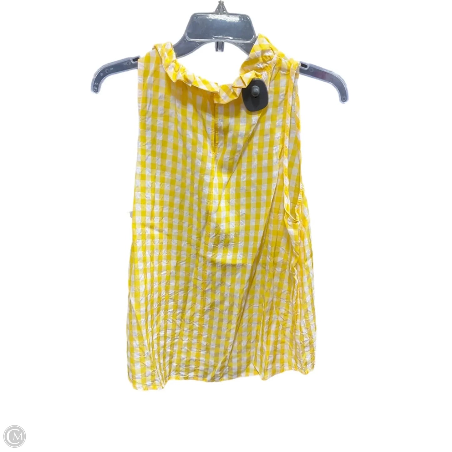 Top Sleeveless By J. Crew In Checkered Pattern, Size: M