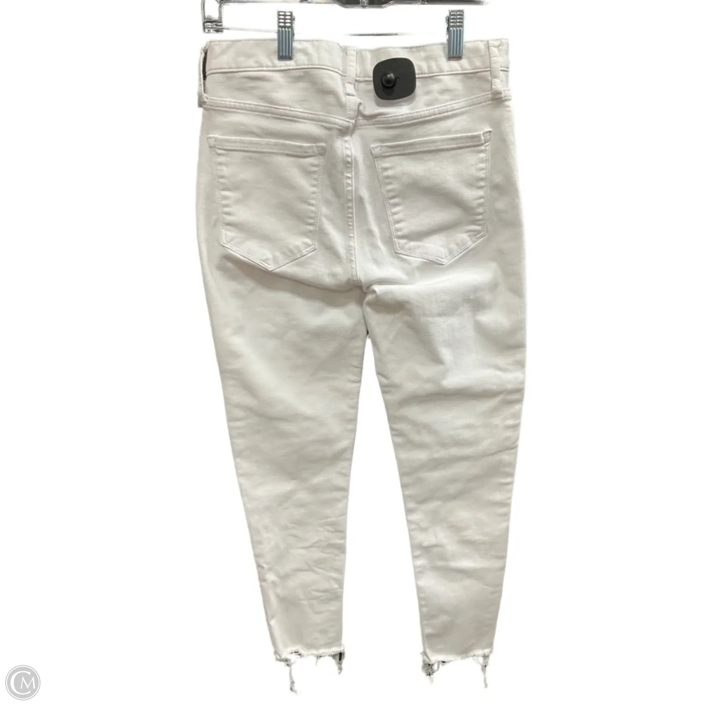 Jeans Skinny By Banana Republic In White Denim, Size: 4