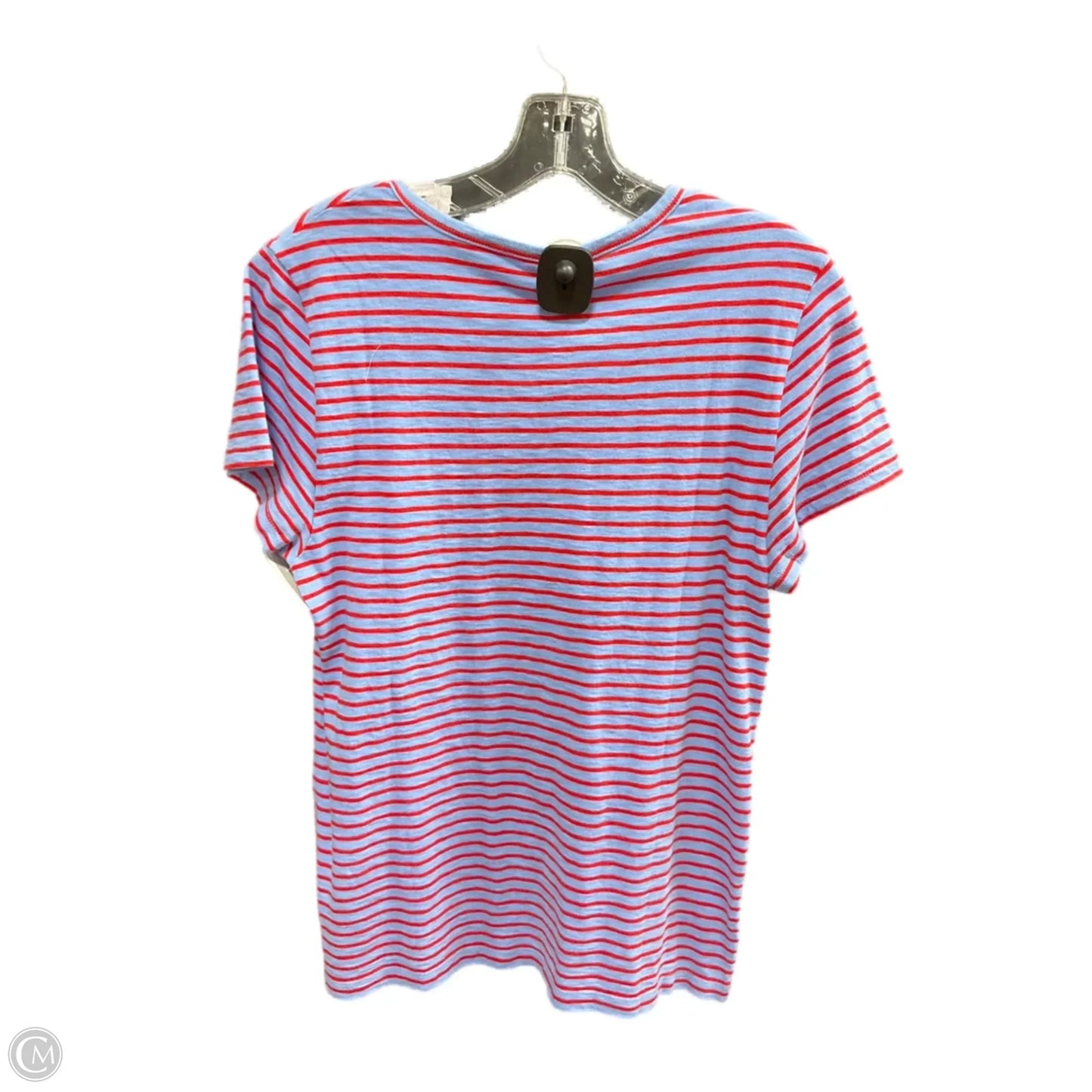 Top Short Sleeve Basic By J. Crew In Striped Pattern, Size: L