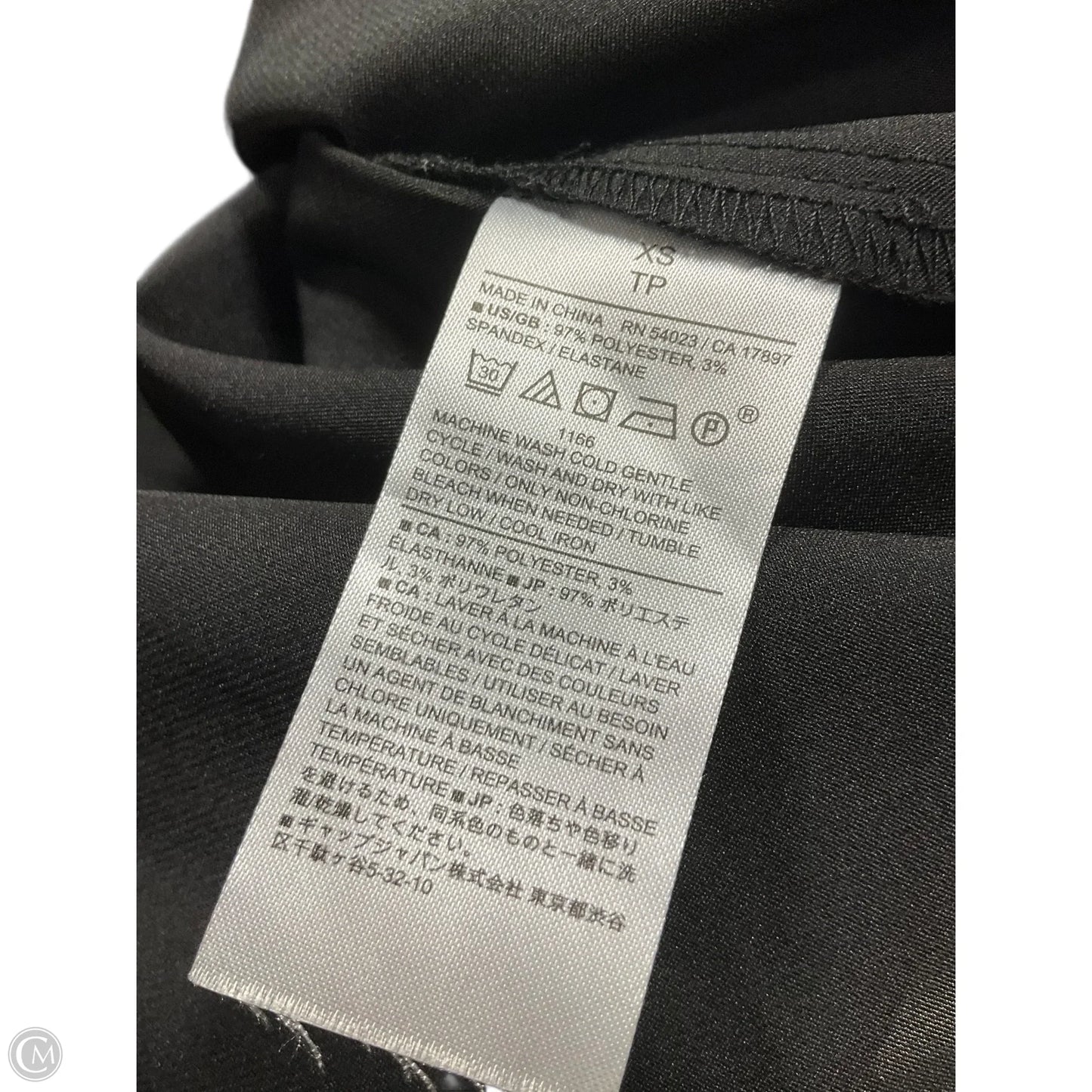 Top Short Sleeve By Banana Republic In Black, Size: Xs