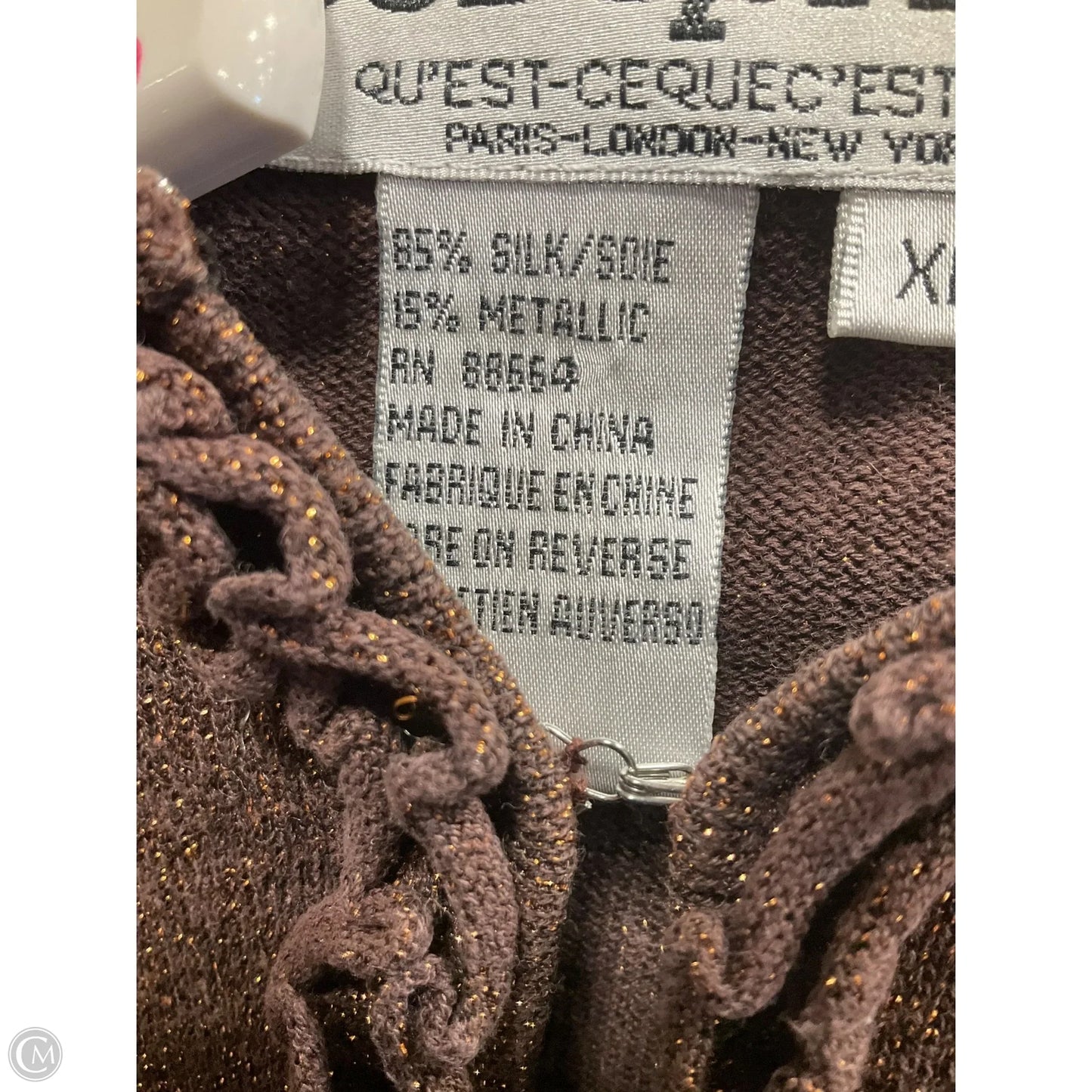 Cardigan By Joseph A. In Bronze, Size: Xl