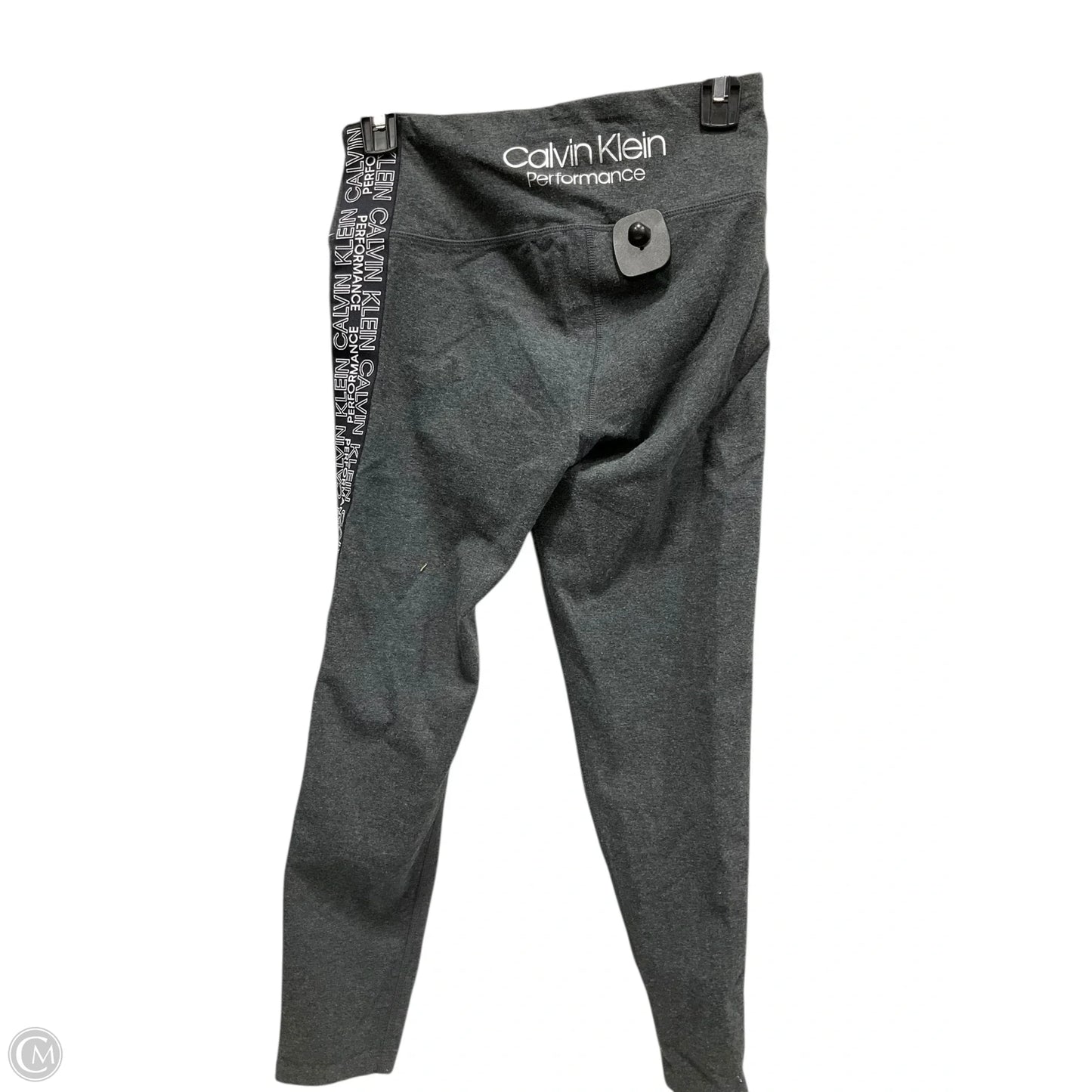 Athletic Leggings By Calvin Klein Performance In Grey, Size: M