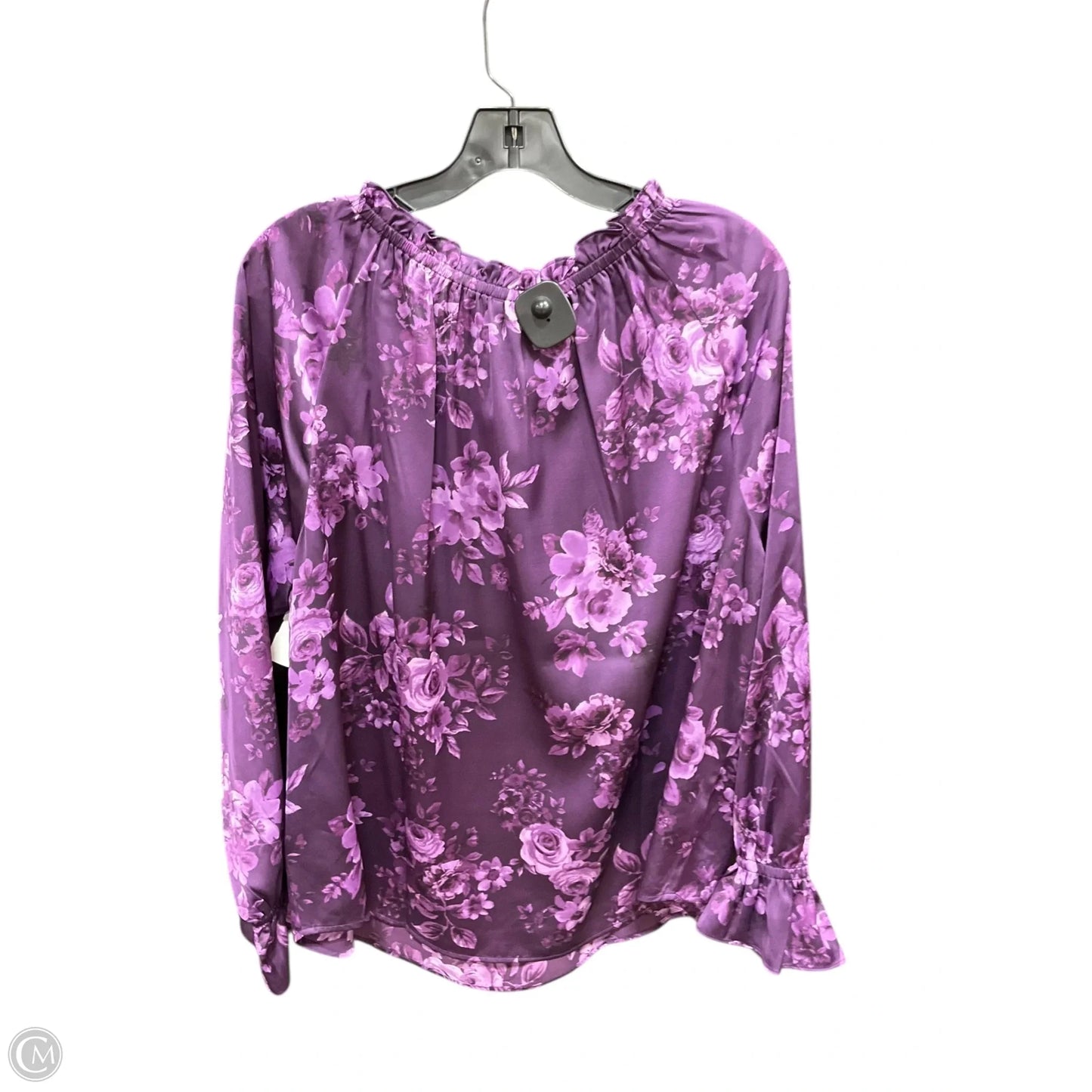 Top Long Sleeve By Talbots In Floral Print, Size: Xl