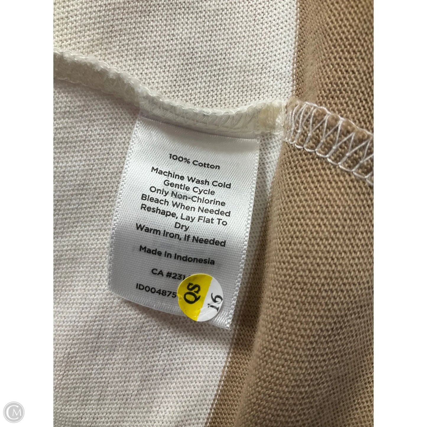 Cardigan By Talbots In Striped Pattern, Size: M