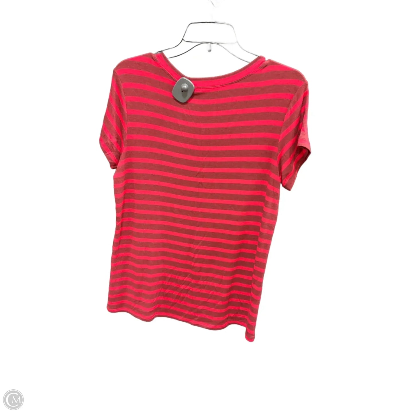 Top Short Sleeve By Cabi In Striped Pattern, Size: S