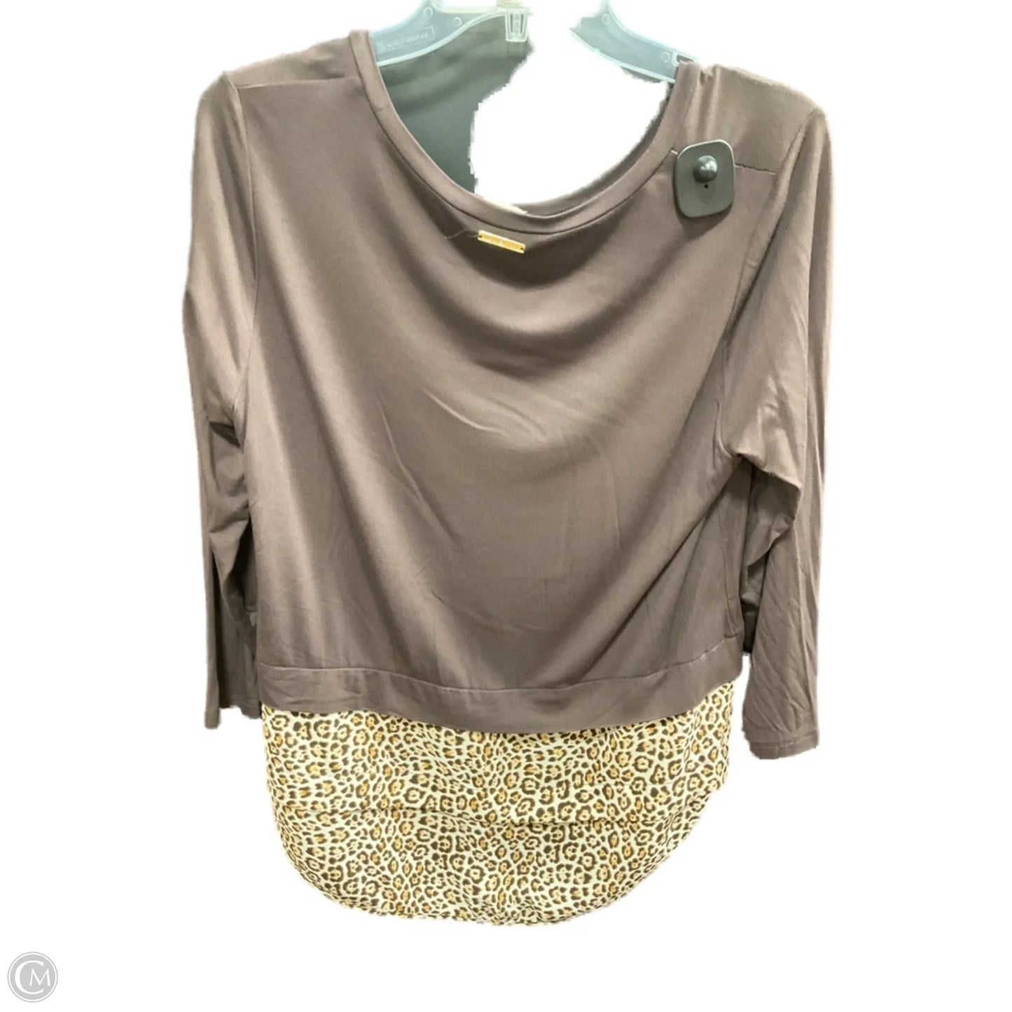 Top Long Sleeve By Michael By Michael Kors In Animal Print, Size: M