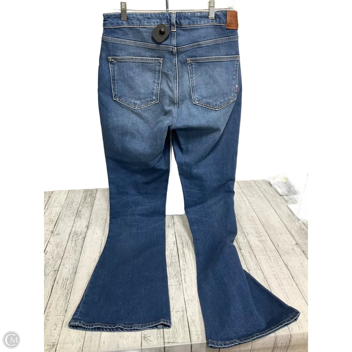 Jeans Flared By Scotch & Soda In Blue Denim, Size: 12