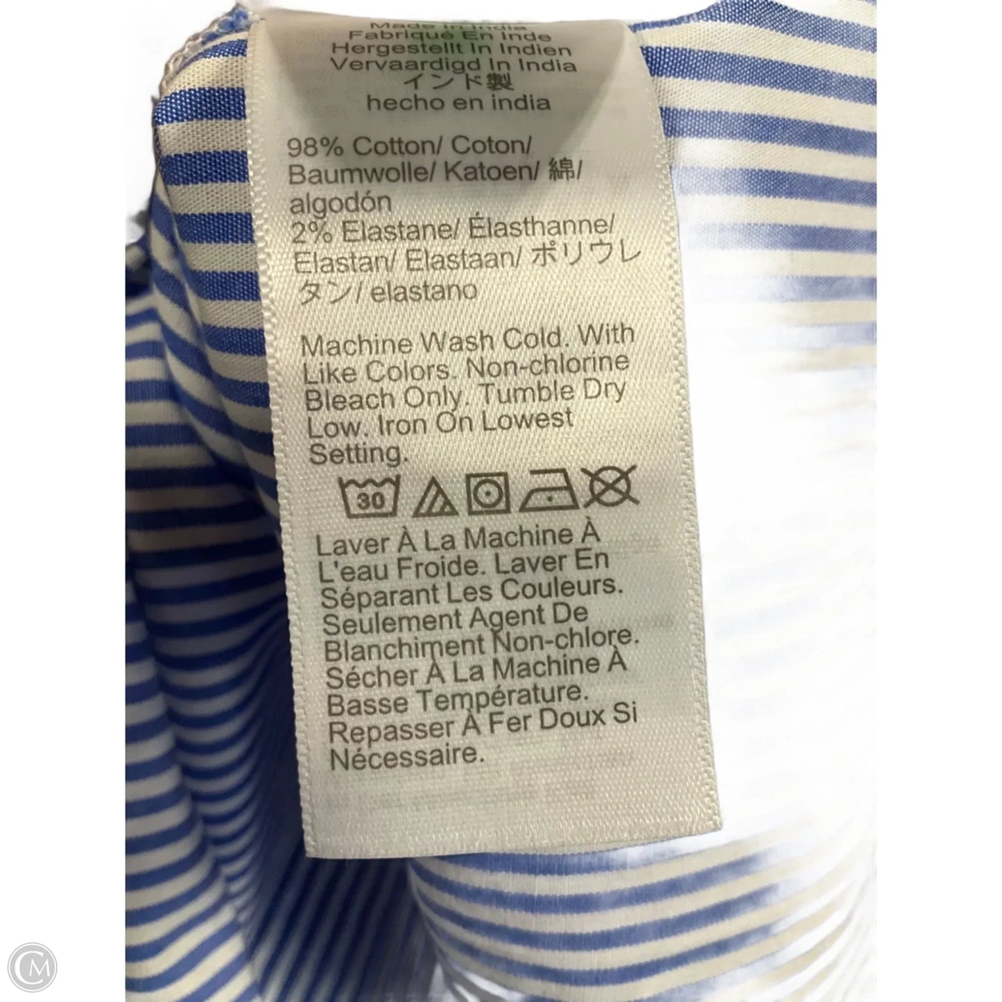 Blouse Long Sleeve By J. Crew In Striped Pattern, Size: S