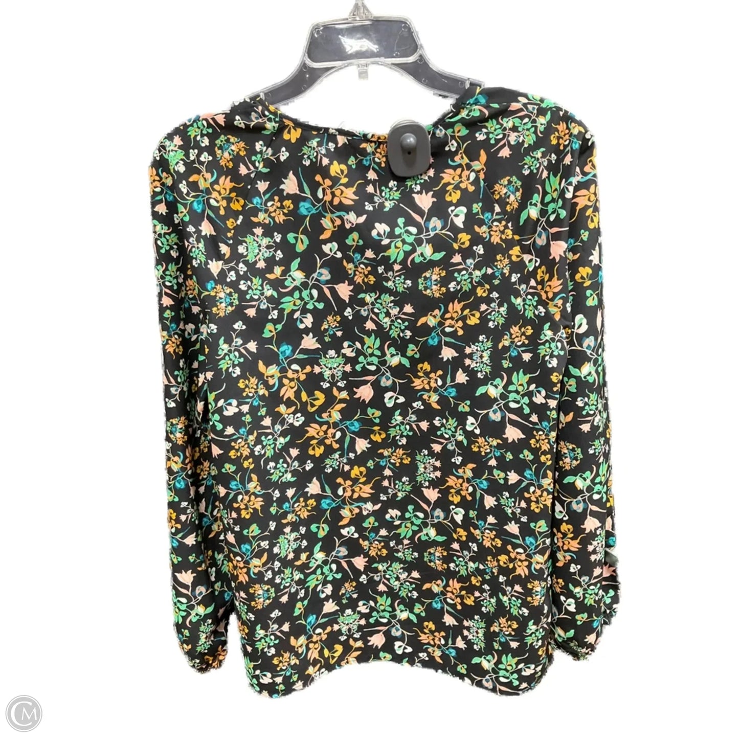Top Long Sleeve By Bcbgeneration In Black & Green, Size: M