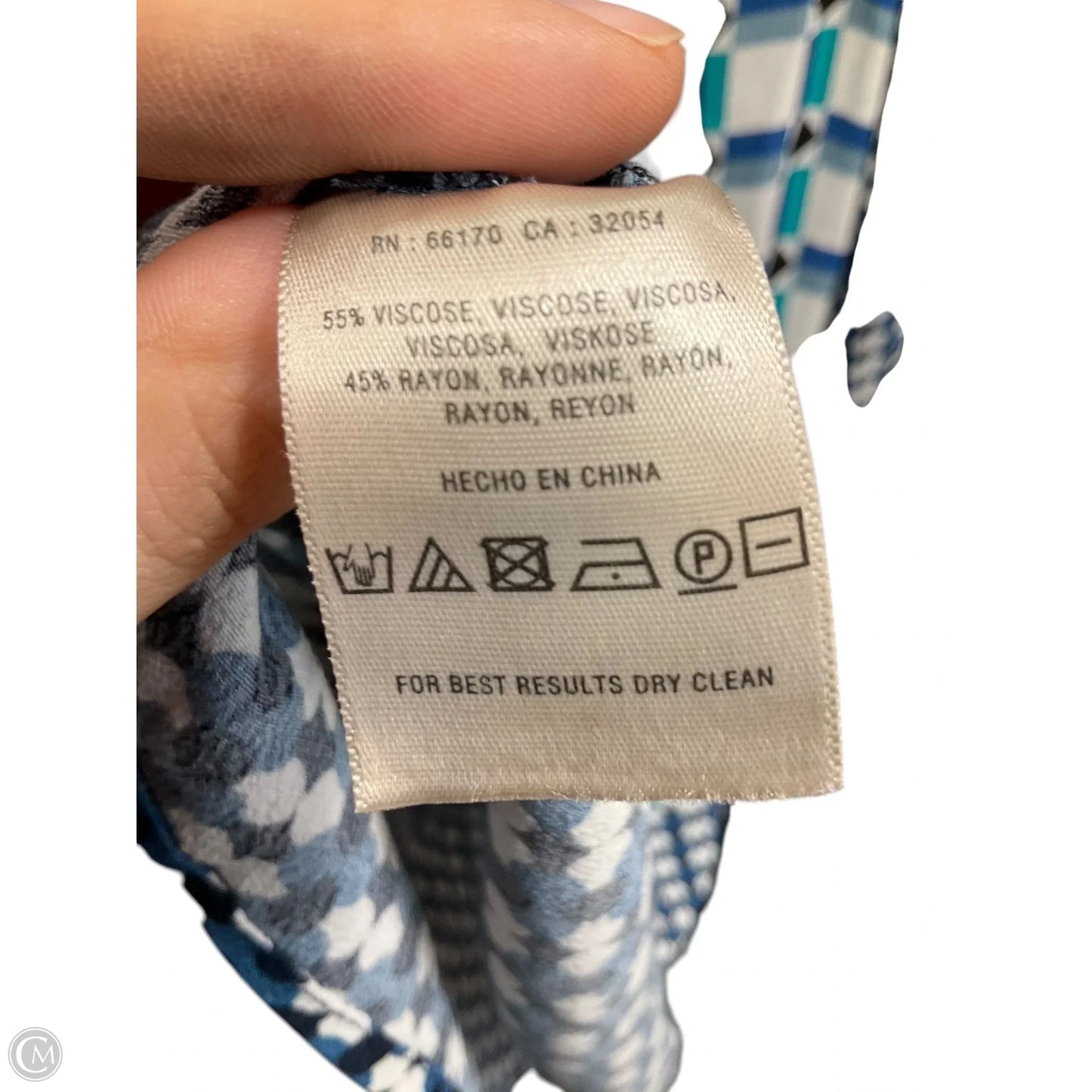 Dress Casual Short By Maeve In Blue & Cream, Size: 8