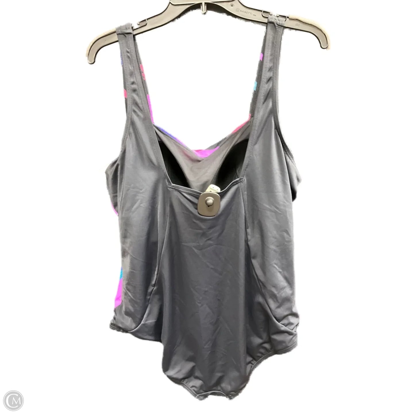 Swimsuit By Clothes Mentor In Black & Purple, Size: 26