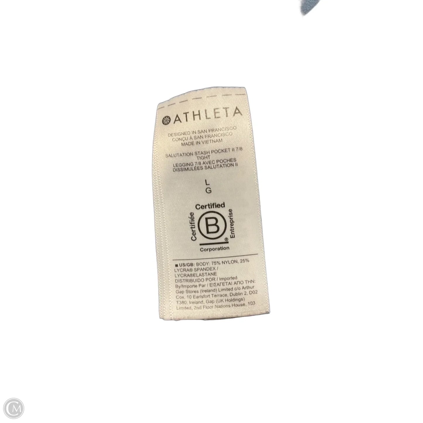 Athletic Leggings By Athleta In Blue, Size: L