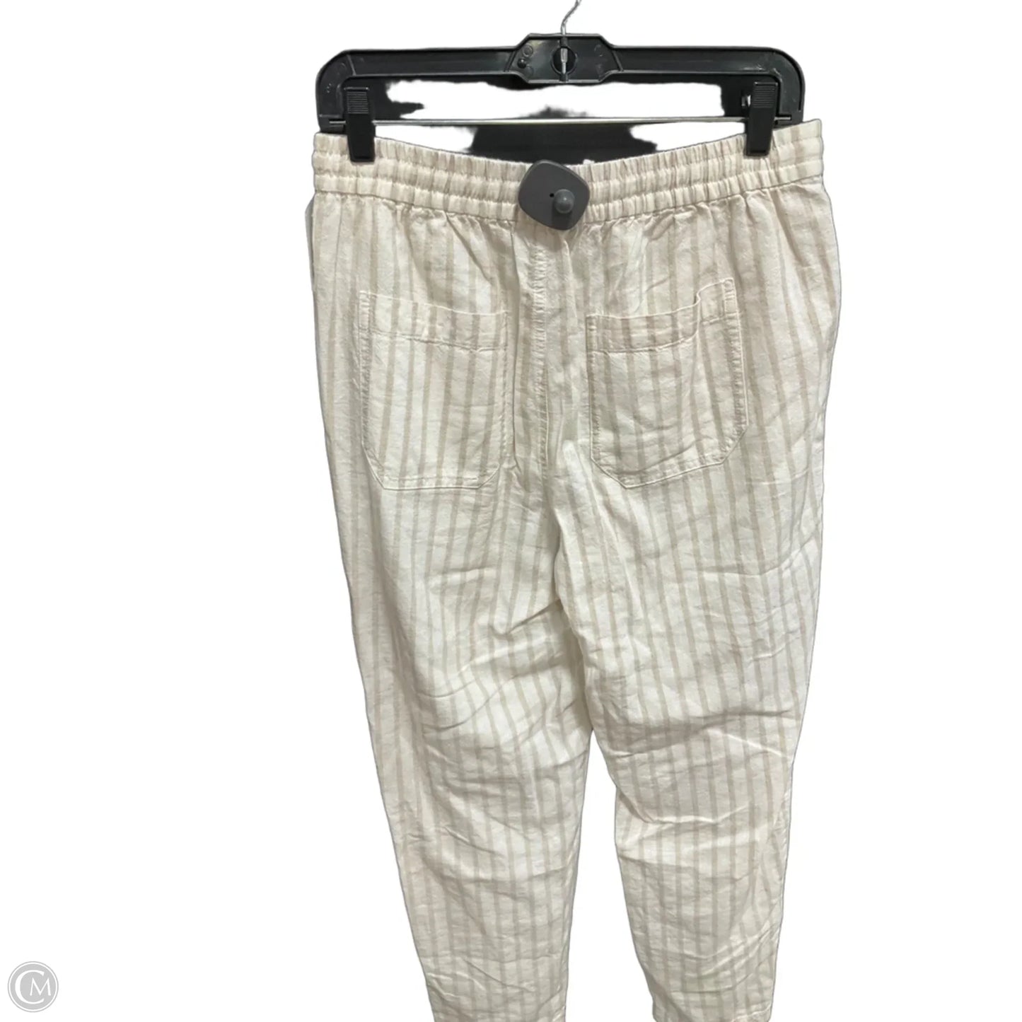 Pants Linen By J. Crew In Tan & White, Size: S