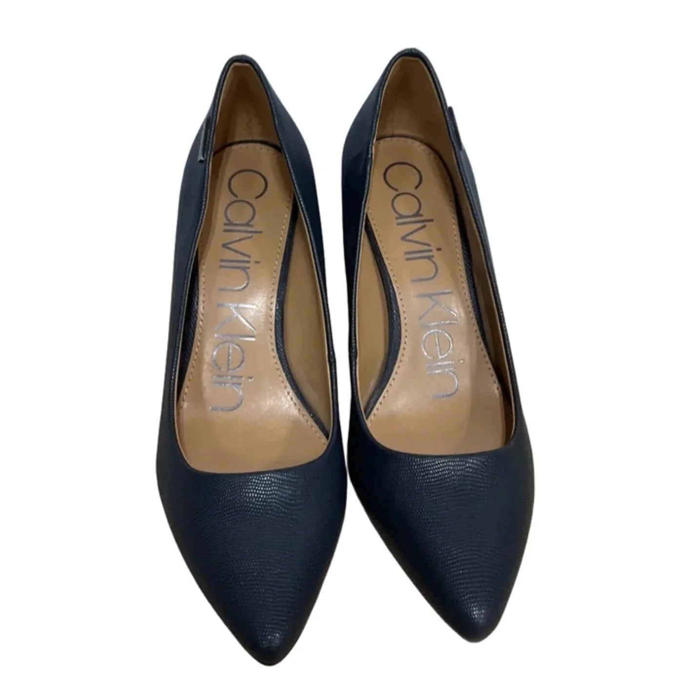 Shoes Heels Stiletto By Calvin Klein In Grey, Size: 6.5