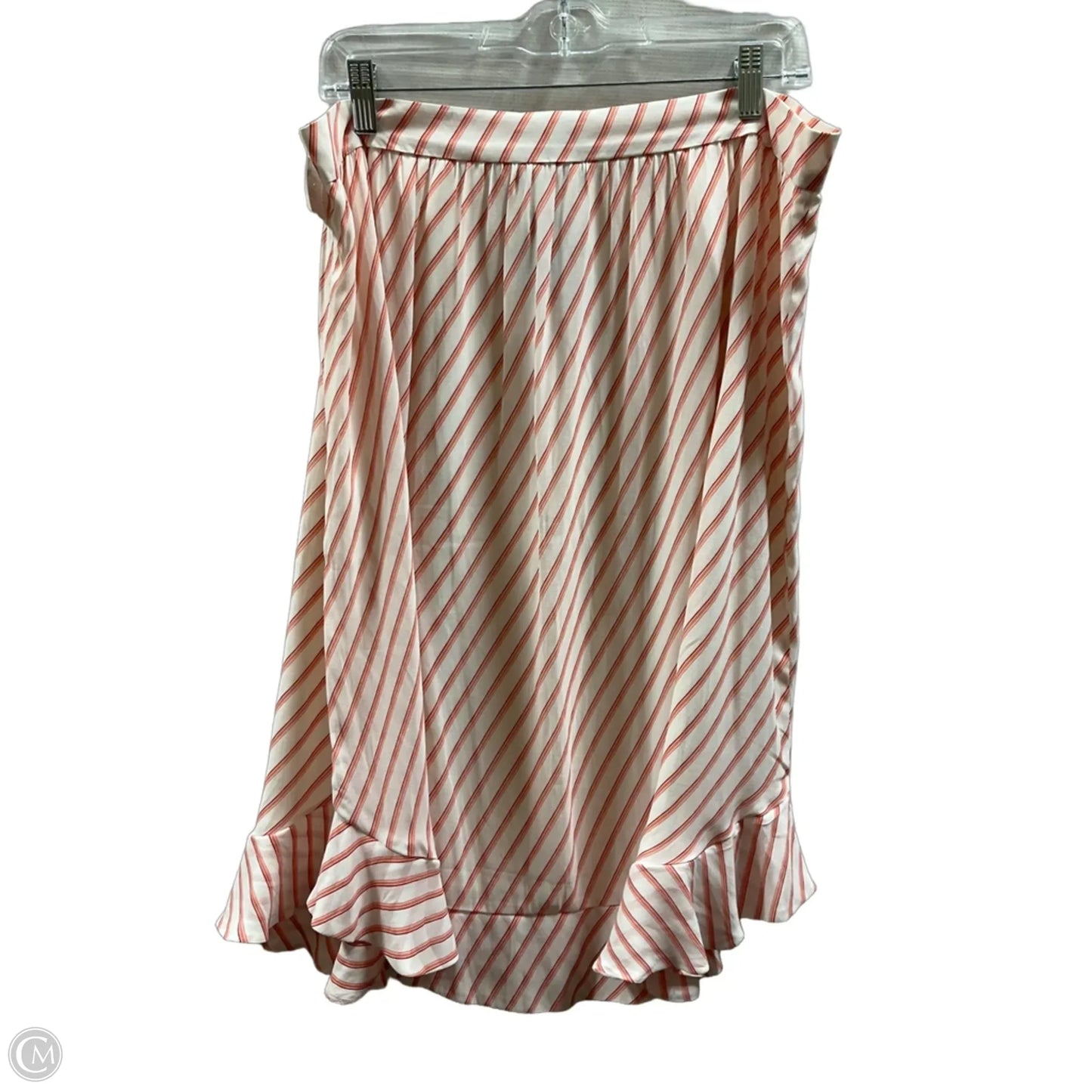 Skirt Midi By Loft In Striped Pattern, Size: 14
