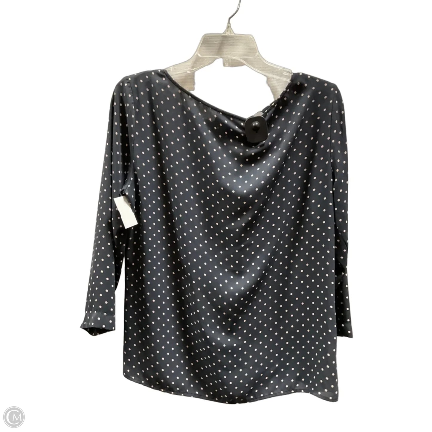 Top 3/4 Sleeve By Loft In Polkadot Pattern, Size: M