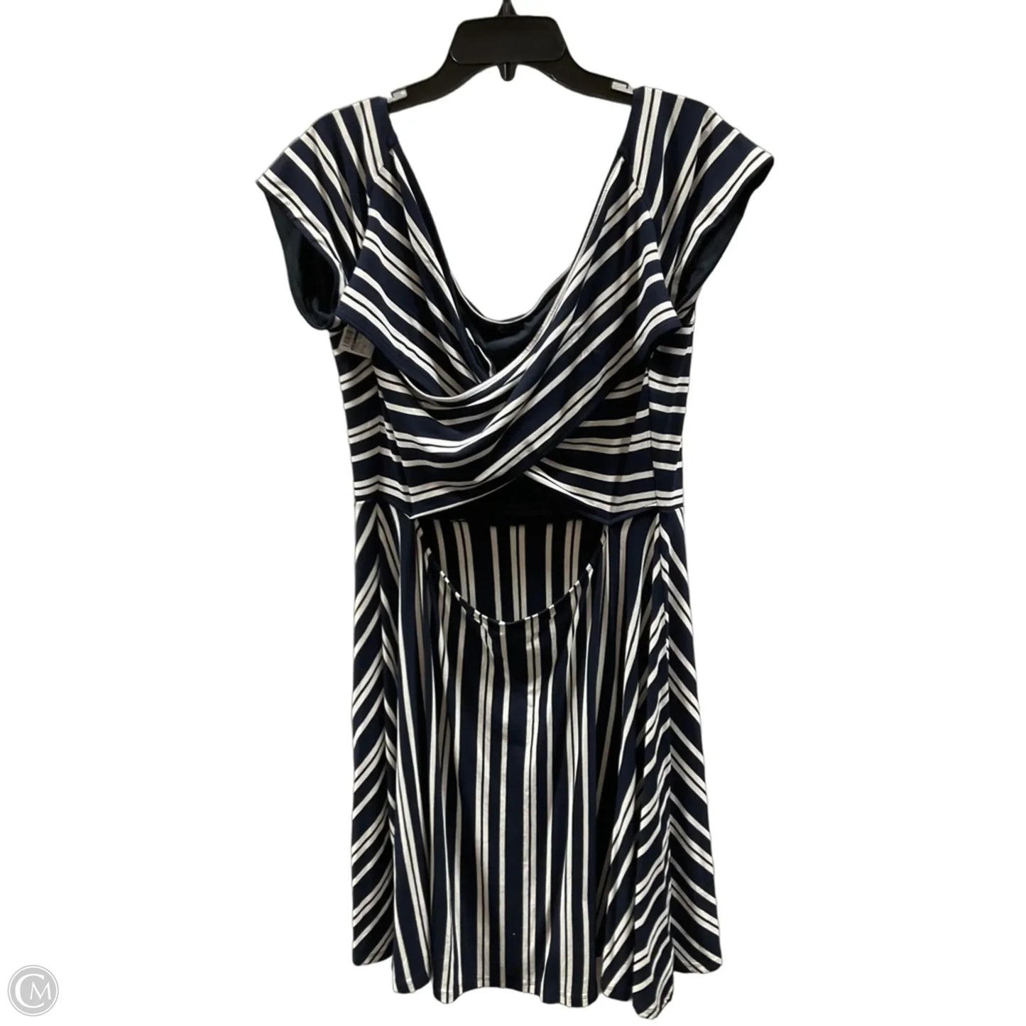 Dress Casual Midi By Loft In Striped Pattern, Size: Xl