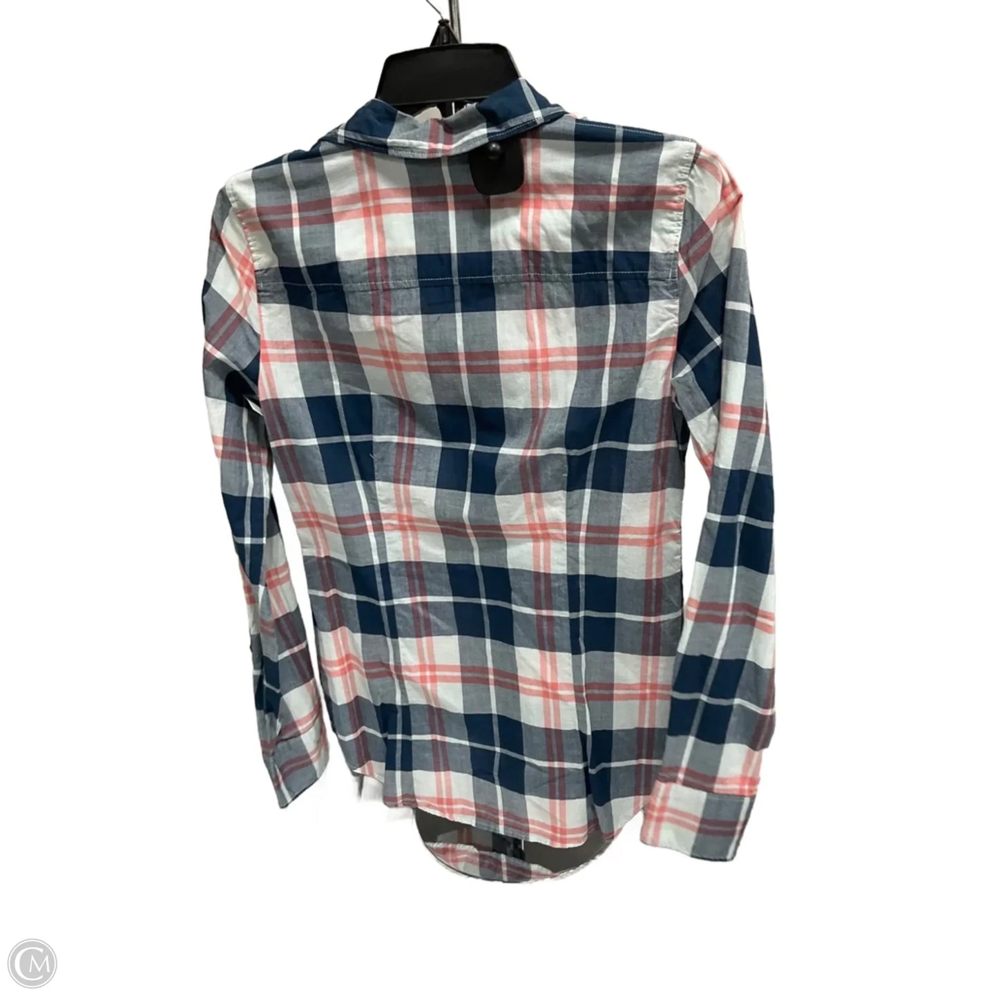 Top Long Sleeve By J. Crew In Plaid Pattern, Size: Xs