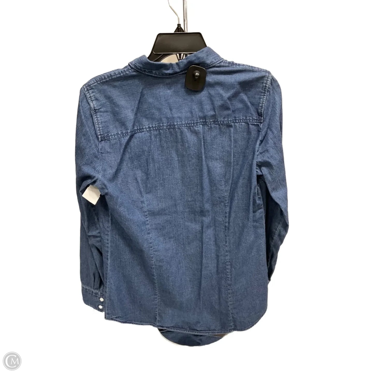 Top Long Sleeve By J. Crew In Blue Denim, Size: S