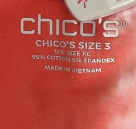 Top Long Sleeve By Chicos In Orange, Size: Xl