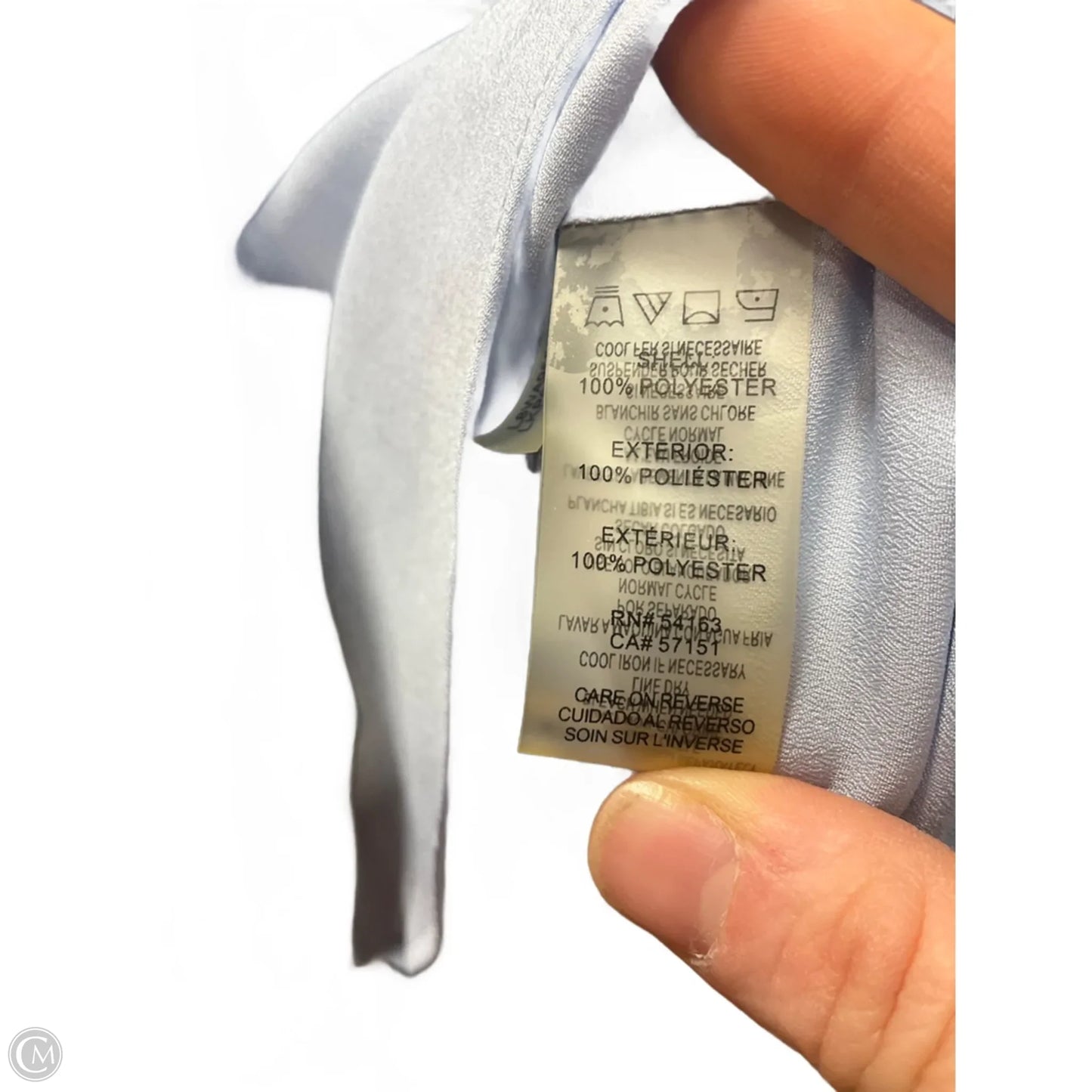 Top Long Sleeve Designer By Karl Lagerfeld In Blue, Size: Xl