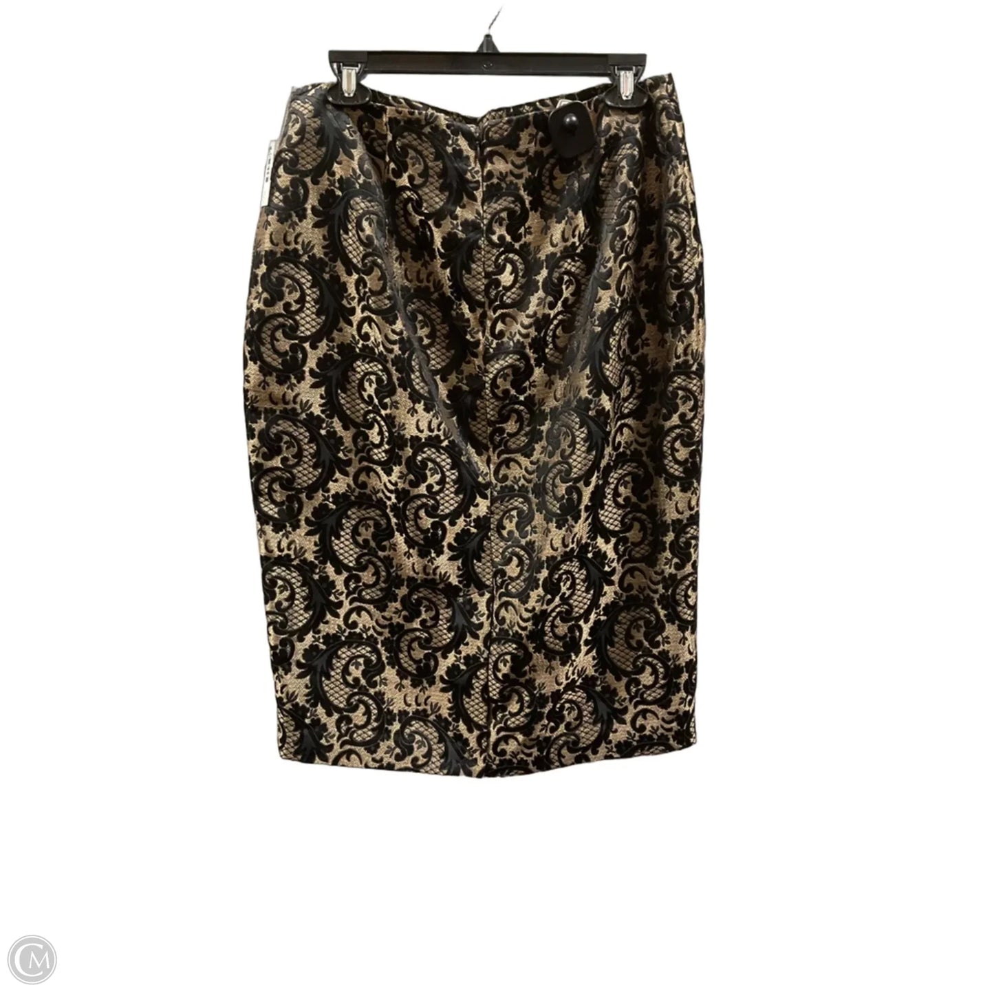 Skirt Midi By Worthington In Black & Gold, Size: 12