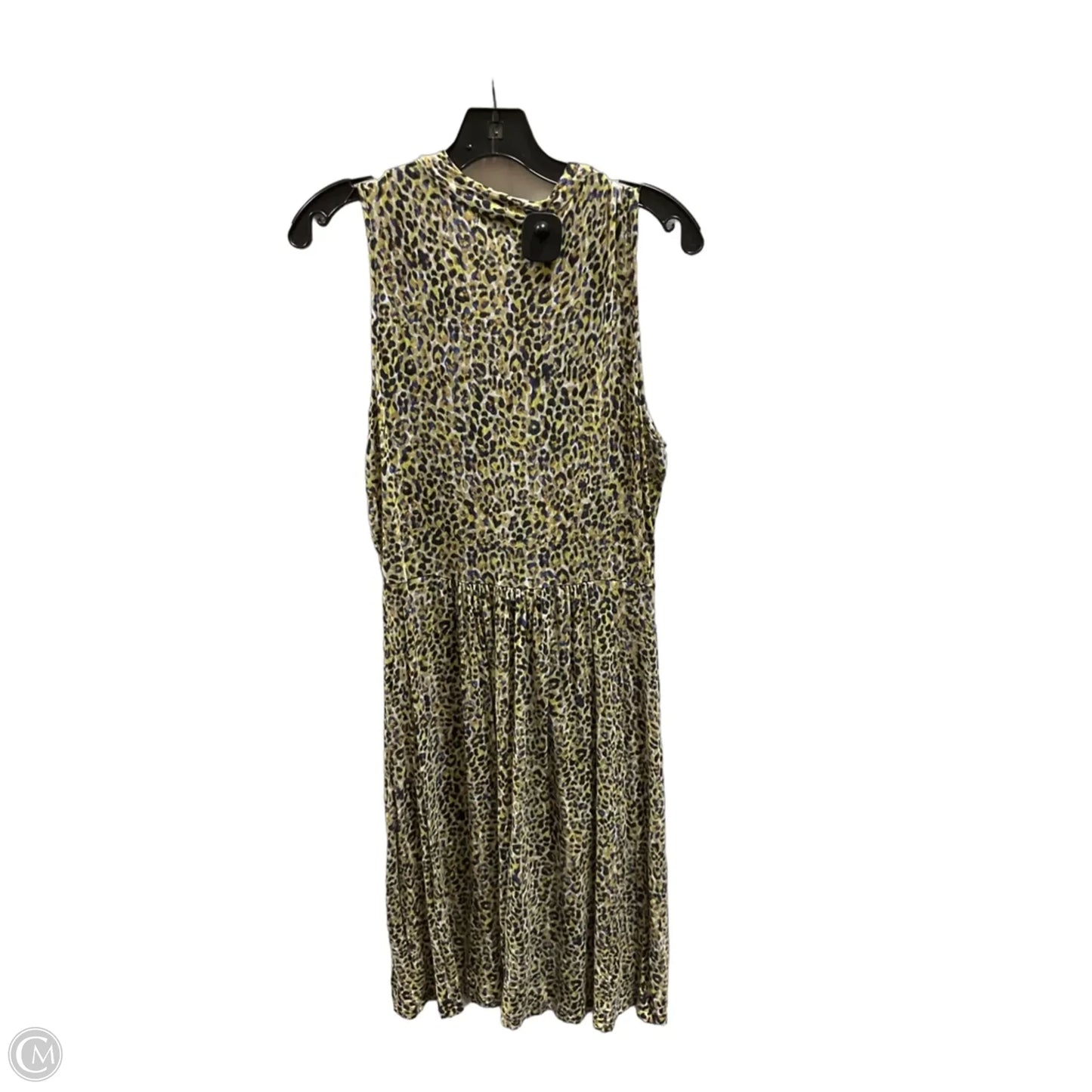 Dress Casual Midi By Liz Claiborne In Black & Yellow, Size: M