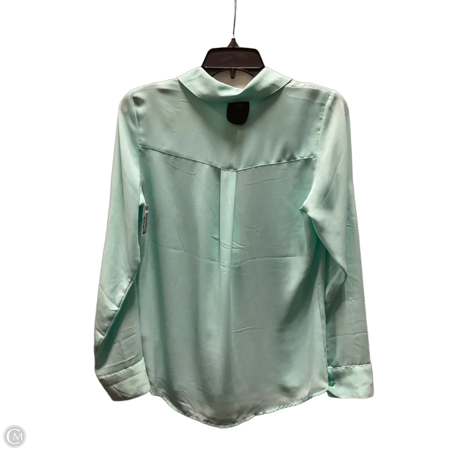 Blouse Long Sleeve By Express In Aqua, Size: S