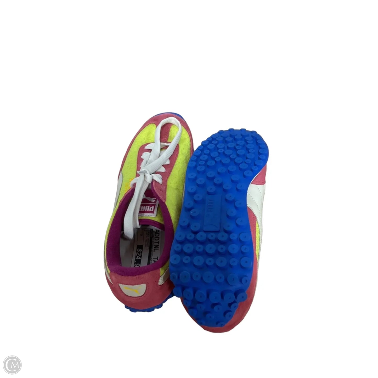 Shoes Athletic By Puma In Pink & Yellow, Size: 8