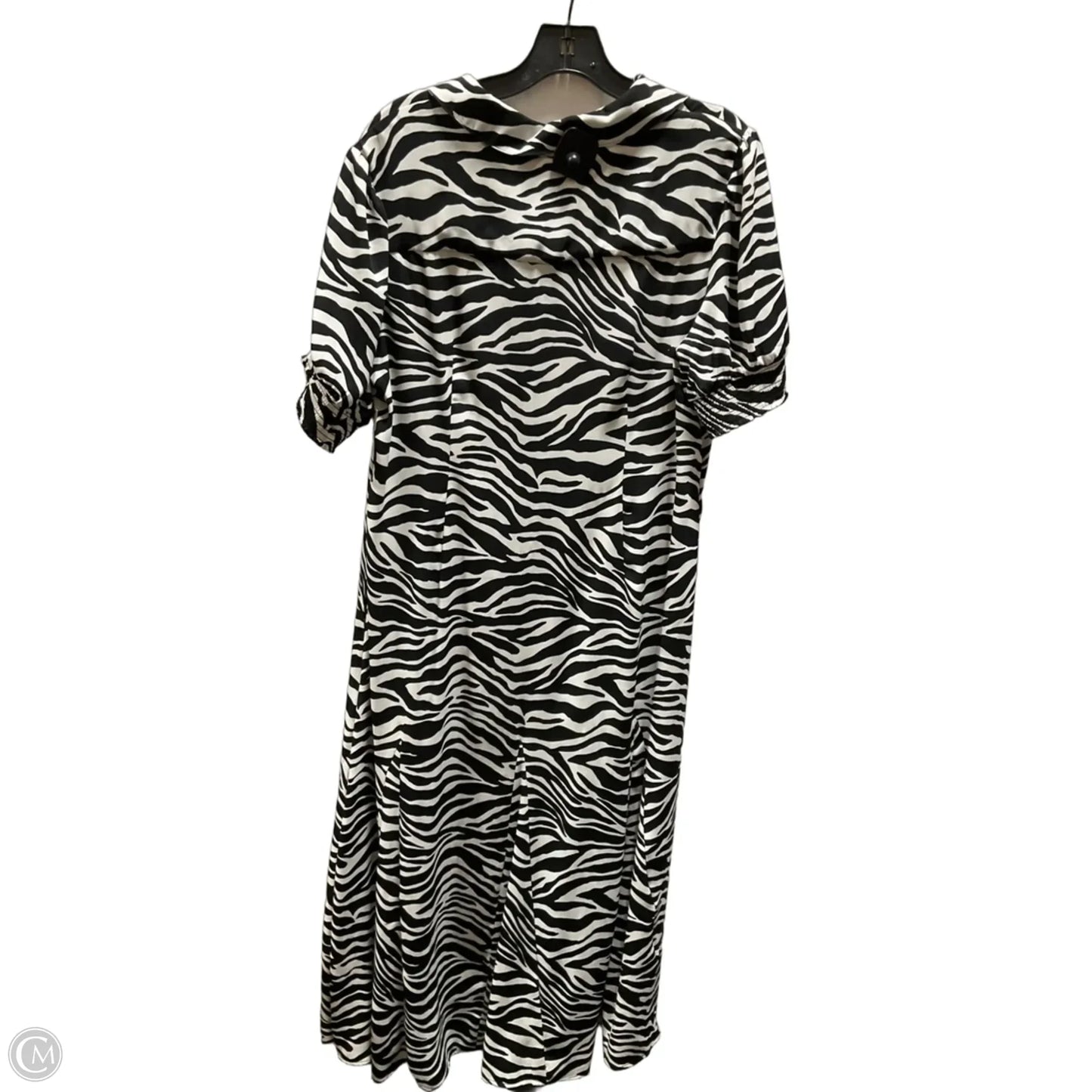 Dress Casual Maxi By Chicos In Black & White, Size: M