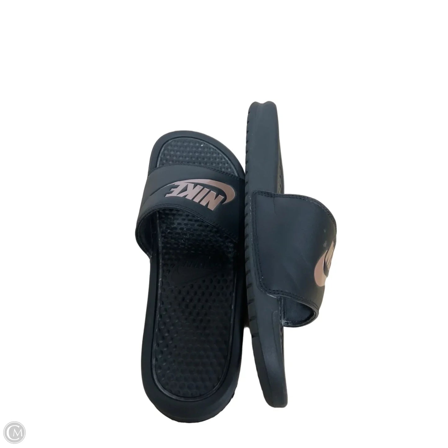 Shoes Flats By Nike In Black & Pink, Size: 8